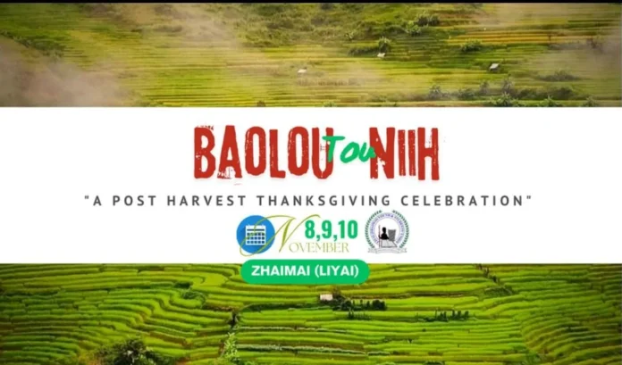 Baolou Tou Niih: Liyai Khullen to Hosts Grand Post-Harvest Thanksgiving Festival